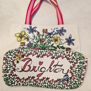 Brighton love tote bag hearts canvas bag beach bag day mod